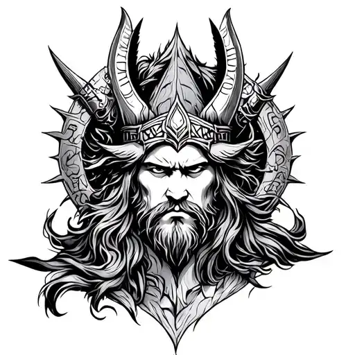 Vili Norse Mythology Black And White