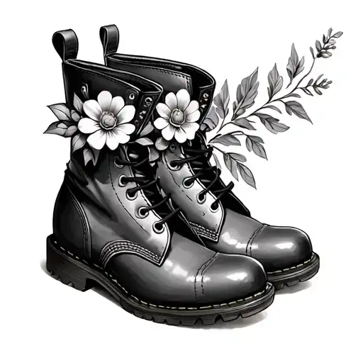 Boots With Flowers