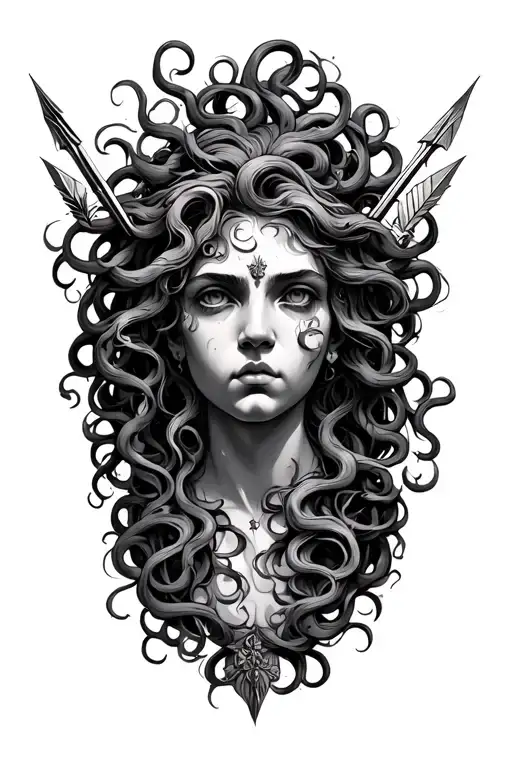 Medusa Shooting Arrows