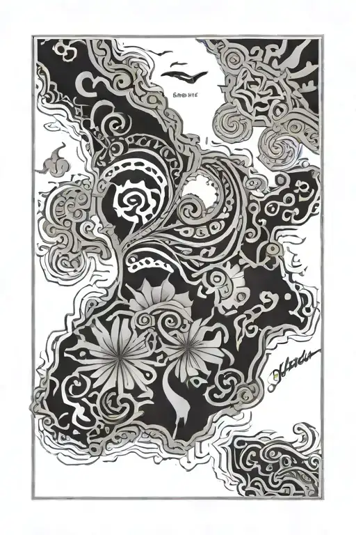 New Zealand Maori Style Map