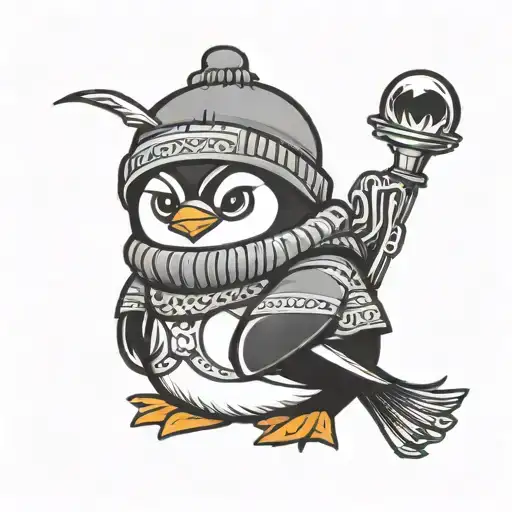 Chibi Penguin Wearing A Beanie