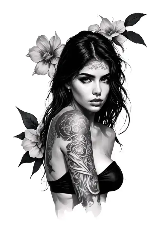 Sexy Topless Girl Face