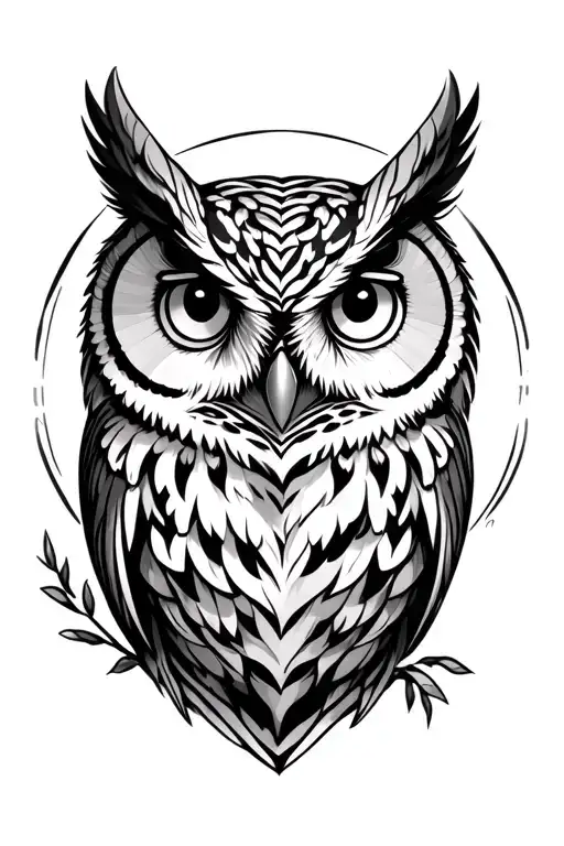 Woods Owl Head Surrounded