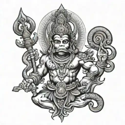 Hanuman & Trishul Trident