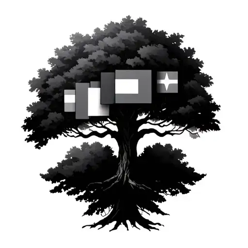 Family Tree With 7 Country Flags