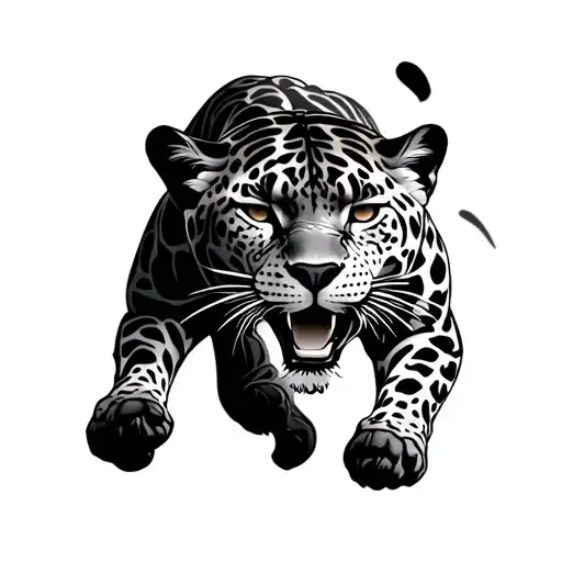 Very Thin Jaguar Running