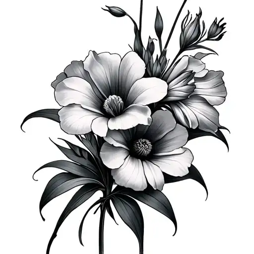 Gladiolus And Cosmos