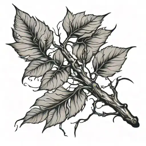 Dried Branch Wrapped Round