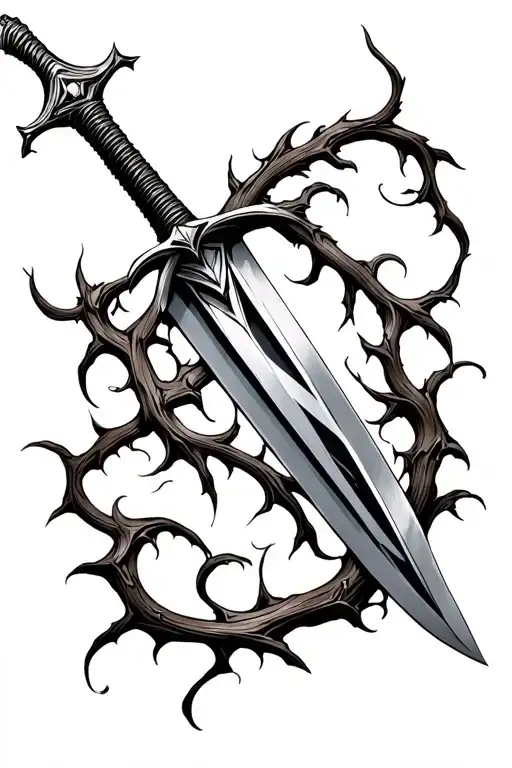 Sword With Thorn Vines