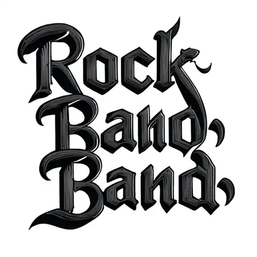 Rock Band Names Written
