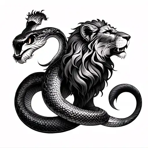 Snake And Lion