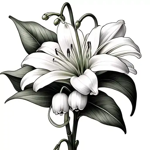 Lily Of The Valley Intertwined With Eachother