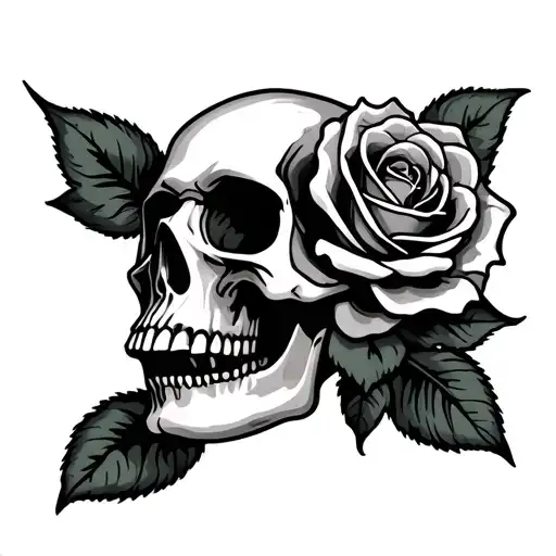 Skull And Rose