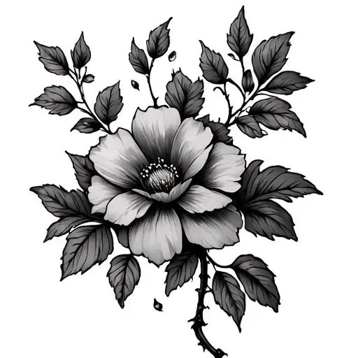 A Vine With Some Flower For My Arm Sleeve