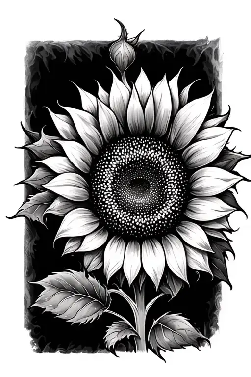 Sunflower With Thorns Growing