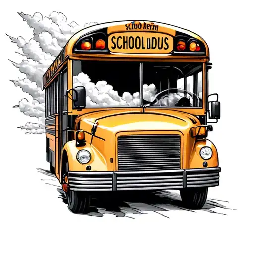 School Bus Going To Heaven