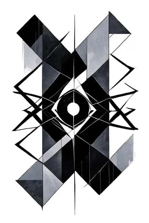 Web Of Wyrd With Geometric Shapes