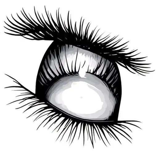 Stylised Lashes And Across Them Is Written The Words From Isaiah 53