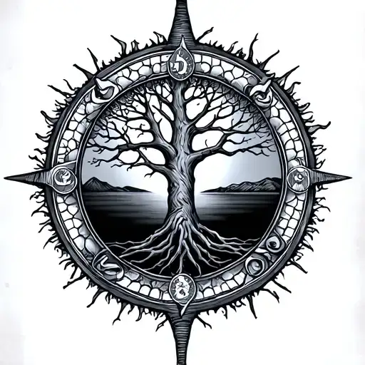 Tree Of Life Plus A Compass