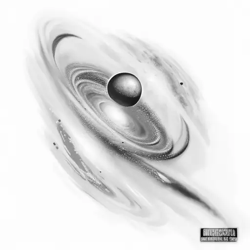 Realistic Galaxy Space Black Hole Eating Star