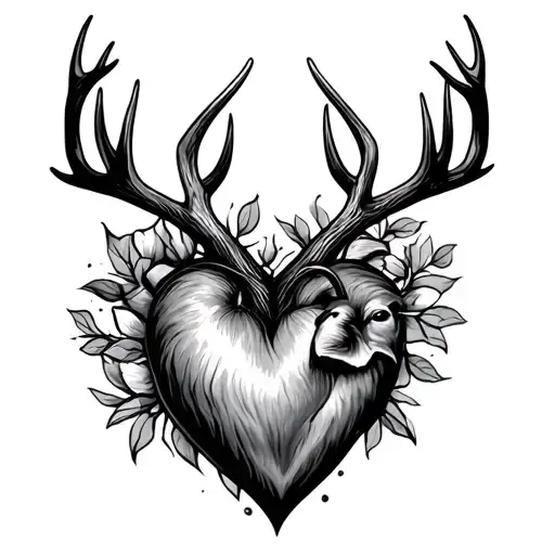 Antlers H Heart