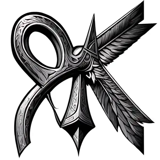 Anubis Hold Ankh Symbol