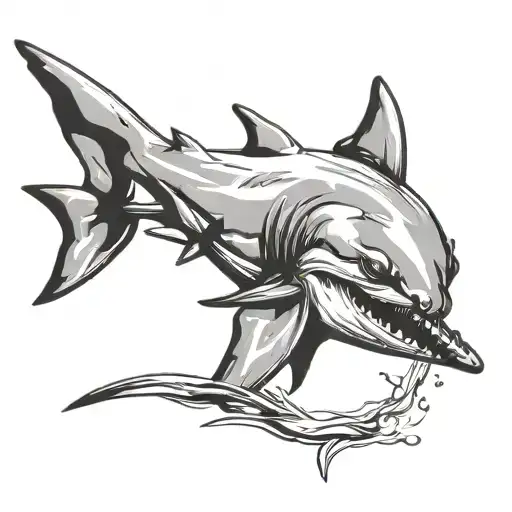 Hammerhead Shark Swimming