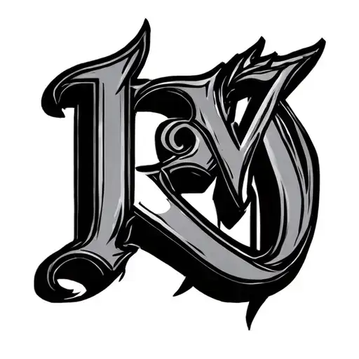 3 Initials With Superimposed