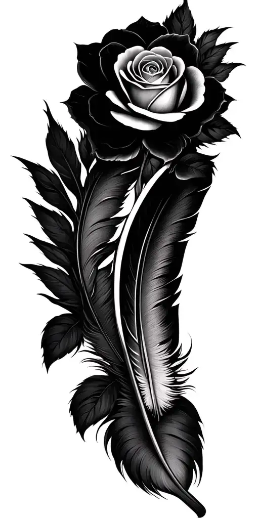 Feathers Horseshoe Roses Tree