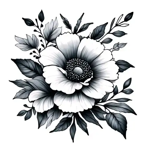 August And April Birth Month Flowers Intertwined