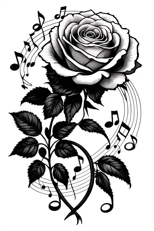 Rosa Dei Venti With Musical Notes Fcgdaeb