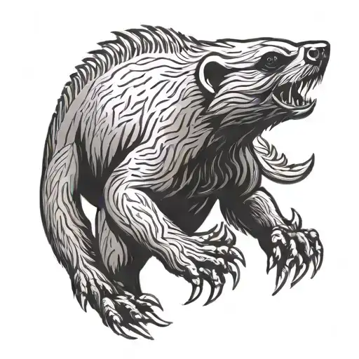 Honey Badger Tattoo Symbol