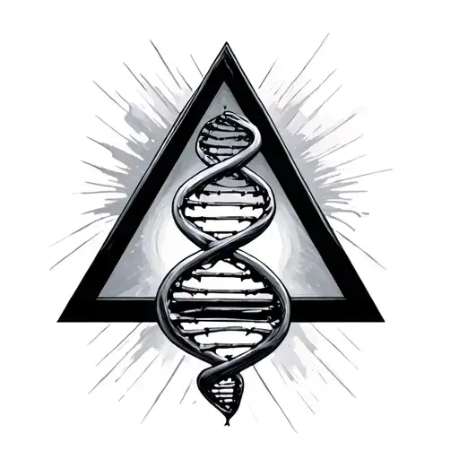 A Dna Inside A Triangle