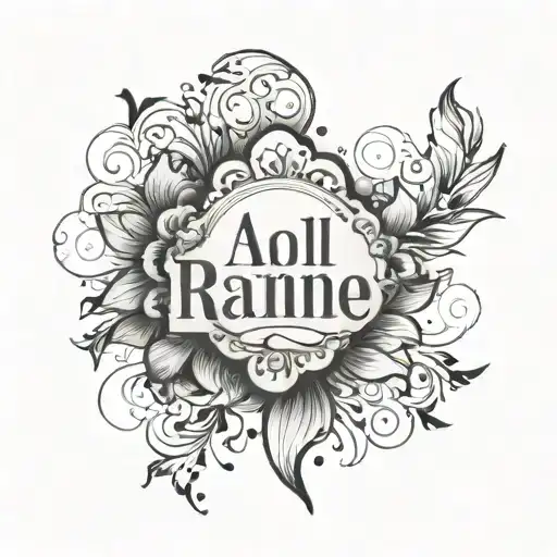 Name Tattoo Small Black Minimalist