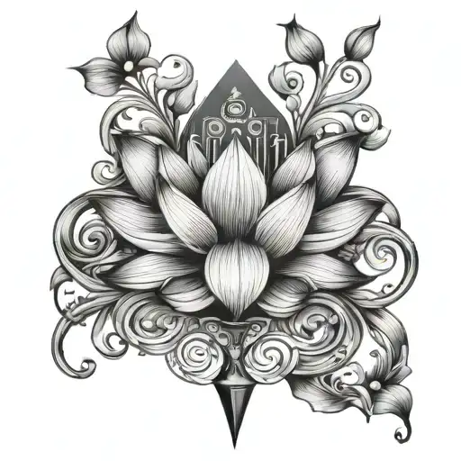 Lotus And Hourglass Wrapped