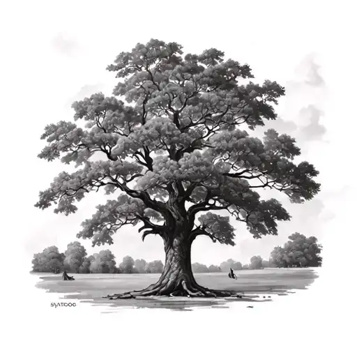 Sycamore Tree Realistic Depiction