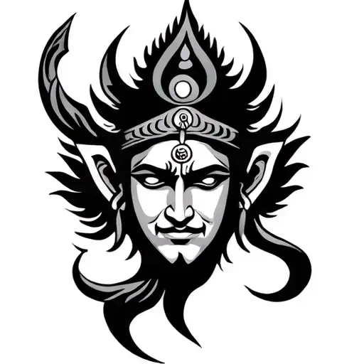 Shiv Trishul With A Maha Mitrunjay Mantra Written 108 Times