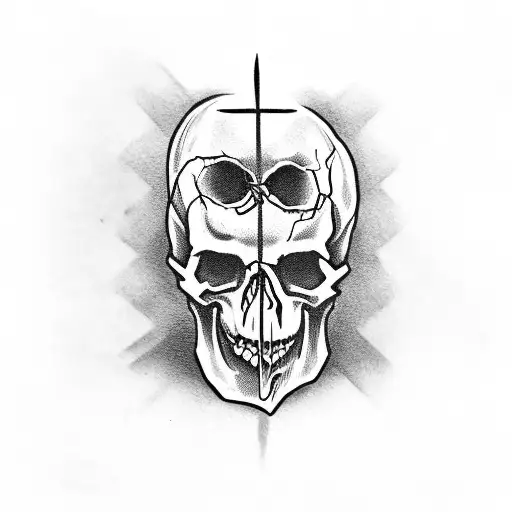 Skull With Cross