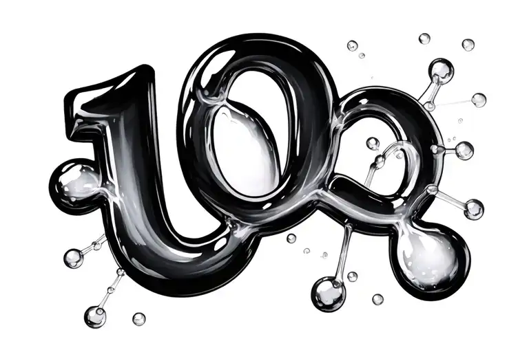 Number 100 Combined With Chemistry Molecule Resembling The Two Zeros