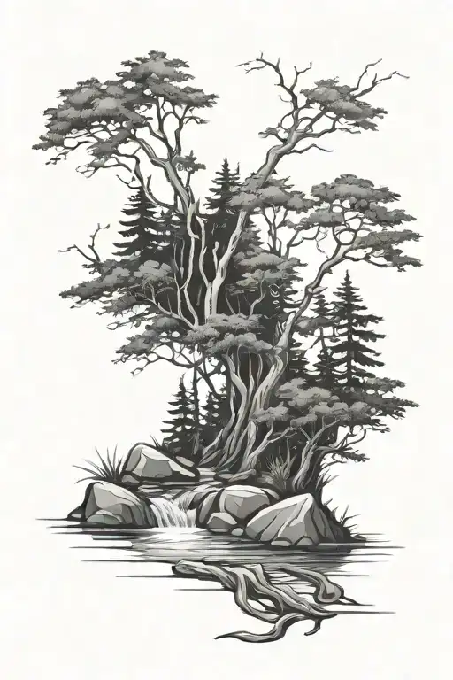 Small Forest Creek Running