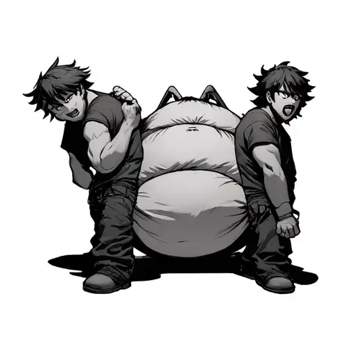 The Guys And A Large Bag With A Fat Anime Are Waiting For Me