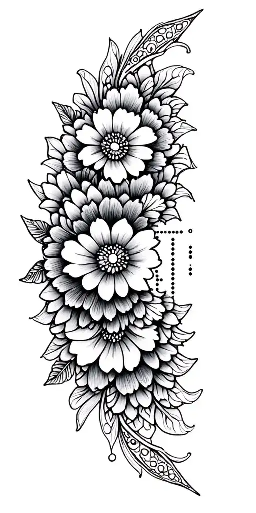 Mandala Flowers Morse Code