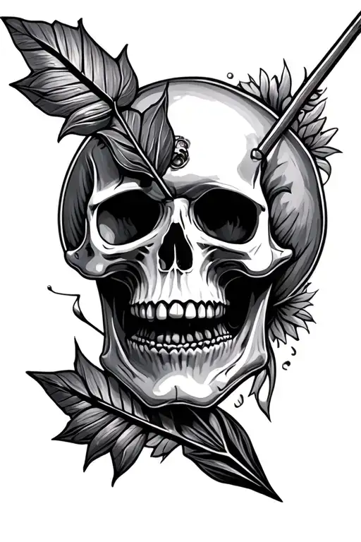 Dear Skull With Arrow Piercing