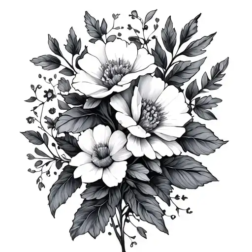 June Flowers And Cross