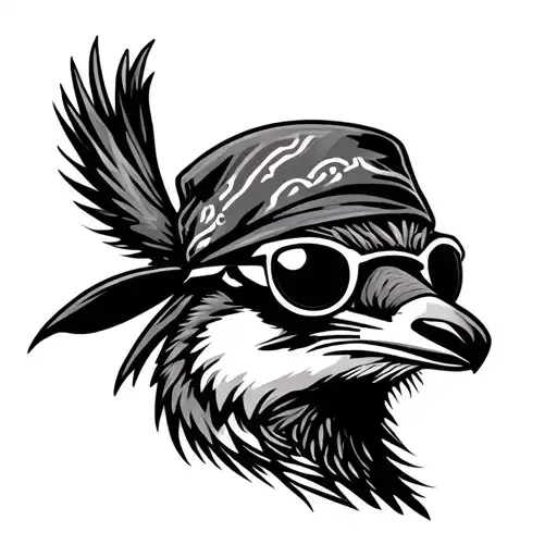 Roadrunner With A Bandana And Sunglasses On