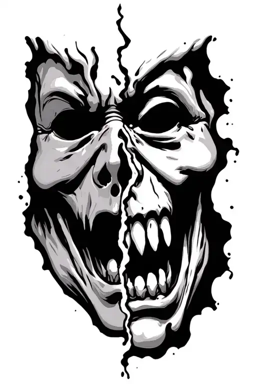 Scream Mask Split In Half