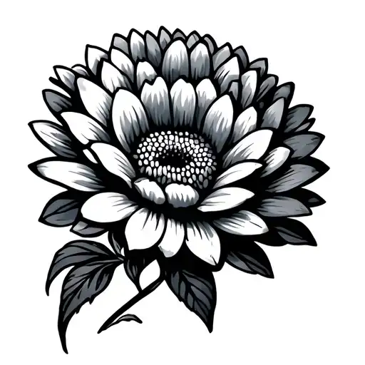 Chrysanthemums With Damaged Vinyl