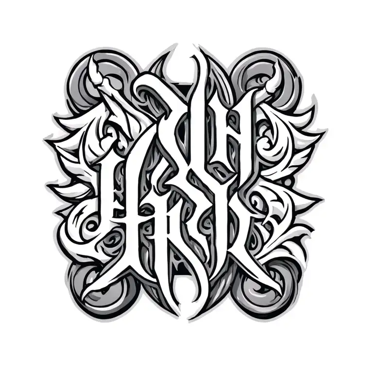 Viking Symbols Lettering