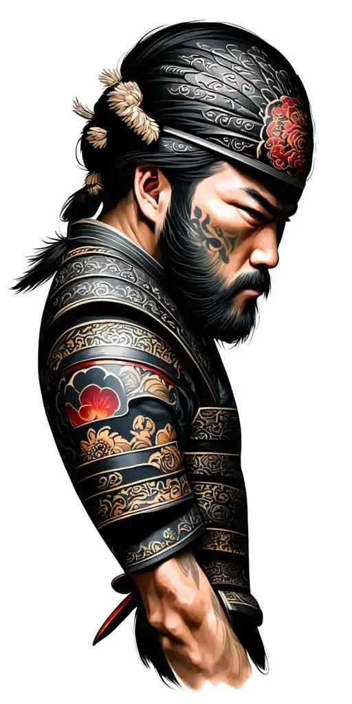 Samurai Warrior Arm Sleeve With All Traditional