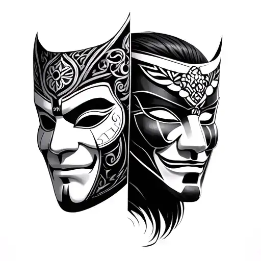 Hebrew And Japanese Mask For Men